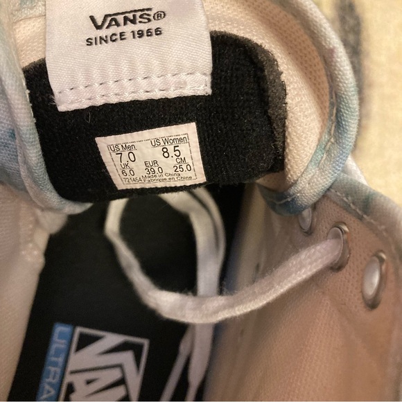 VANS SK8-HI SENTRY WOMENS Size 8.5 Lugged High Top boot Tie dye Blue Platform - Picture 11 of 15